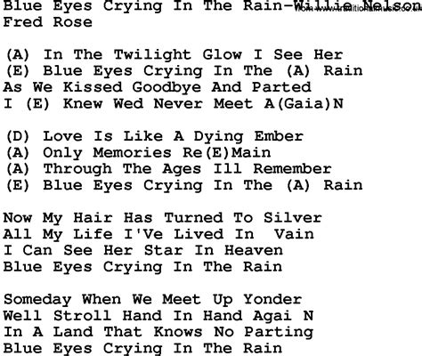 blue eyes crying lyrics|willie nelson song blue.